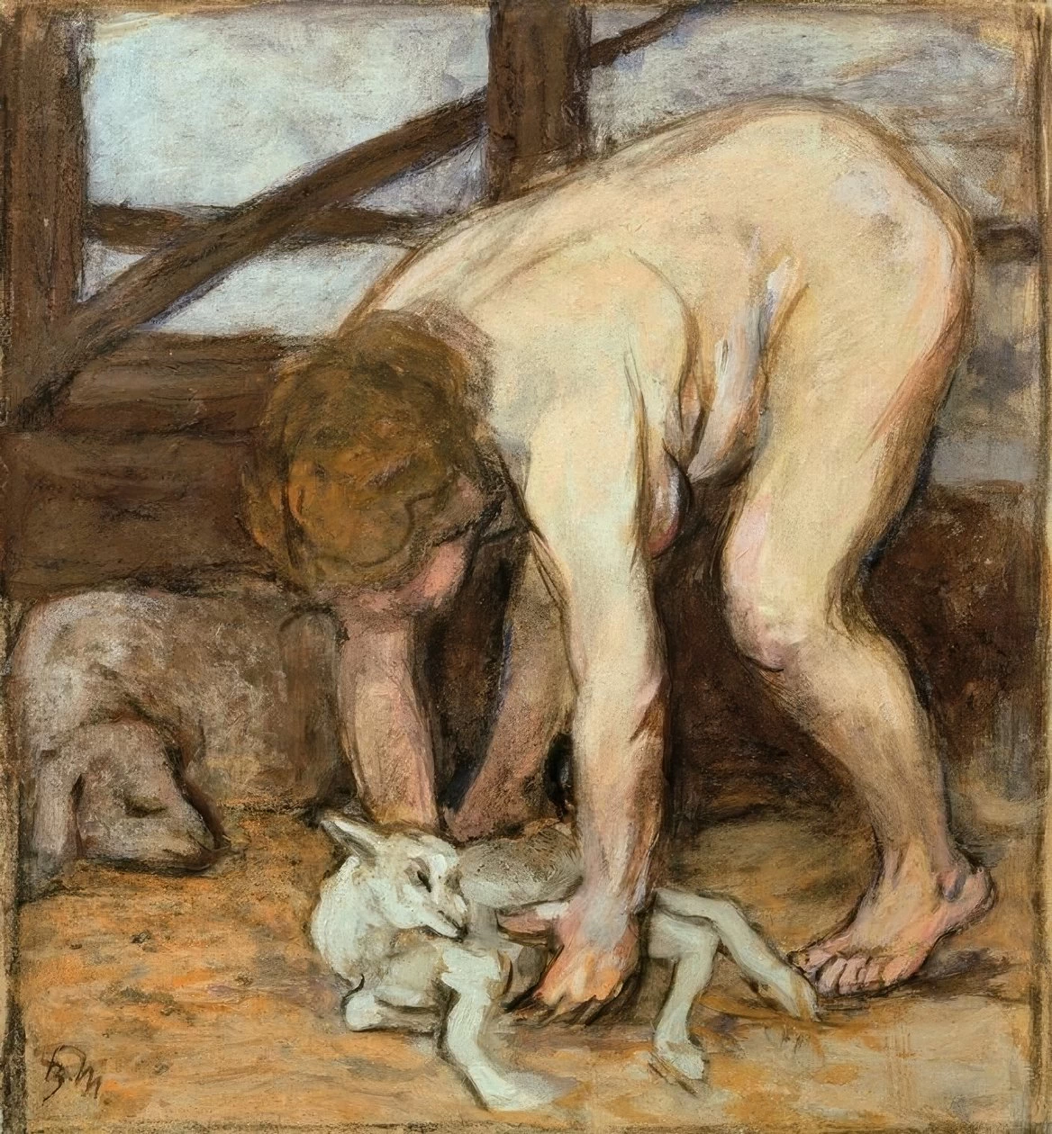 Nudo con capretto
